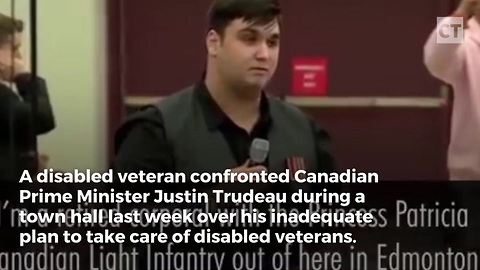 Vet Confronts Trudeau At Town Hall