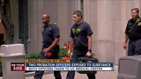 Two probation officers exposed to substance