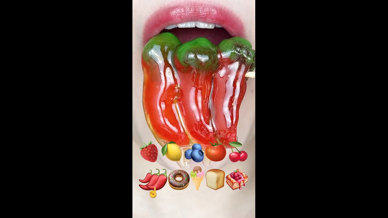 ASMR spicy tanghulu eating sounds #asmr #eatingasmr #asmrsounds