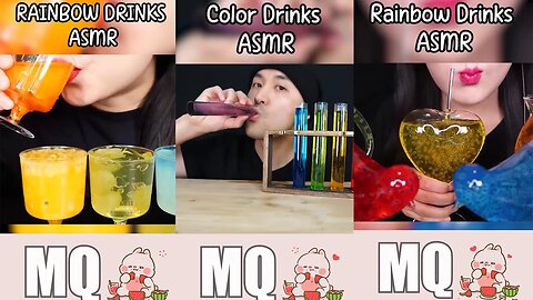 Satisfying Rainbow Drinks *Extreme gulp* 😍🍸
