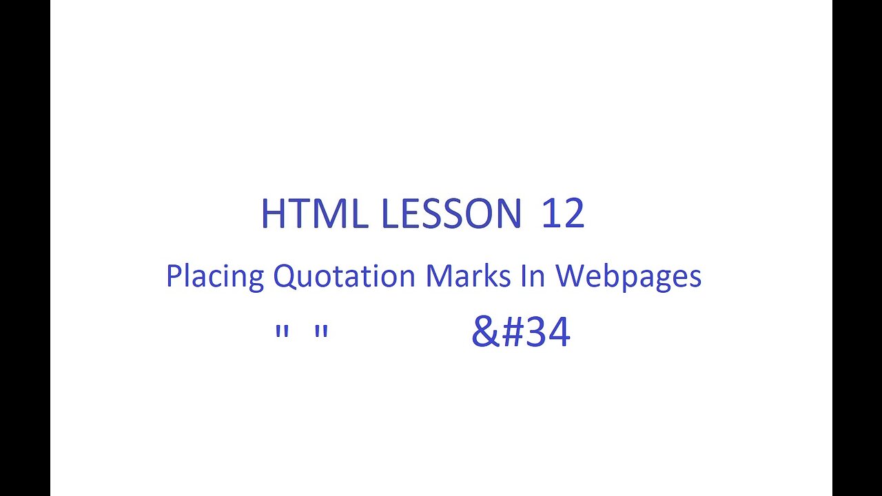 HTML Lesson 12