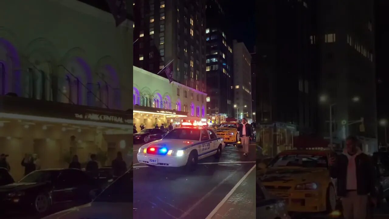 Nyc cop car towing R34 Drift Car