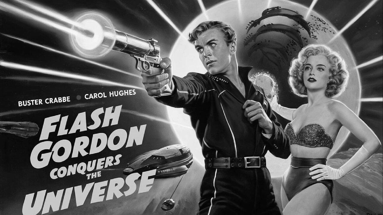 FLASH GORDON CONQUERS THE UNIVERSE (1940) Buster Crabbe & Carol Hughes | Sci-Fi, Serial | B&W