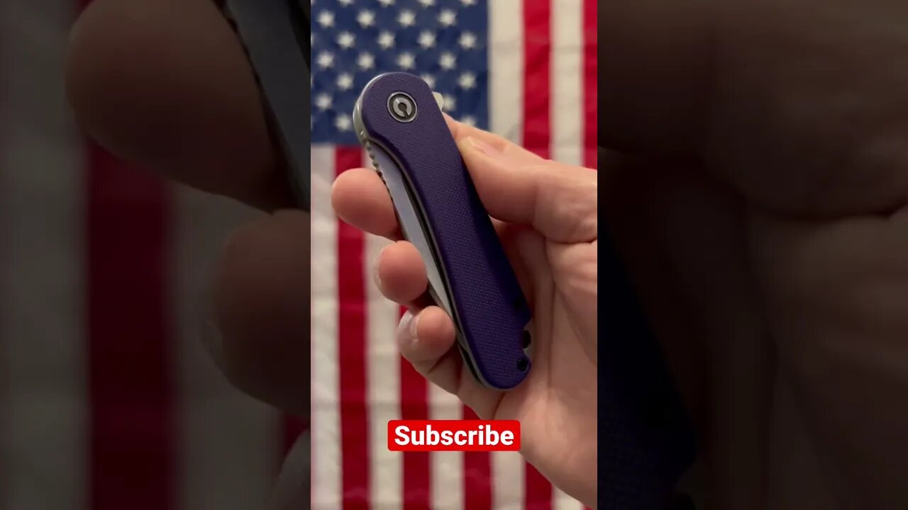 Civivi Elementum C907V - Purple G10 Handle with Satin Finished D2 blade @CiviviKnife