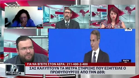 "Σας καλύπτουν τα μέτρα στήριξης που εξηγγειλε ο πρωθυπουργος" (ΑΡΤ, 12/9/2022)