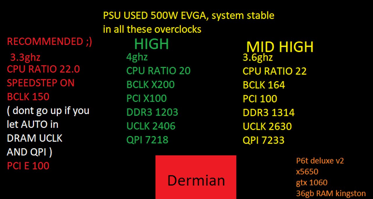 Xeon X5650 Overclock Asus P6t Deluxe V2