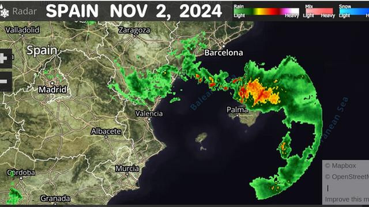 WEATHER WARS SPAIN: UAP Flooding Valencia Caught On Radar BUSTED (Video) - East Coast Drought Slayer