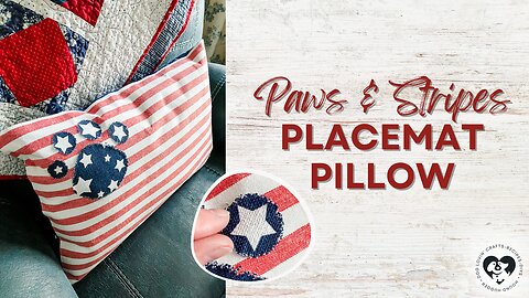 DIY Paws & Stripes Placemat Pillow