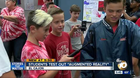 El Cajon students test out Google's new 'augmented reality'