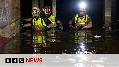 Torrential rains hit Spain as troops search for more flood victims in Valencia | BBC News