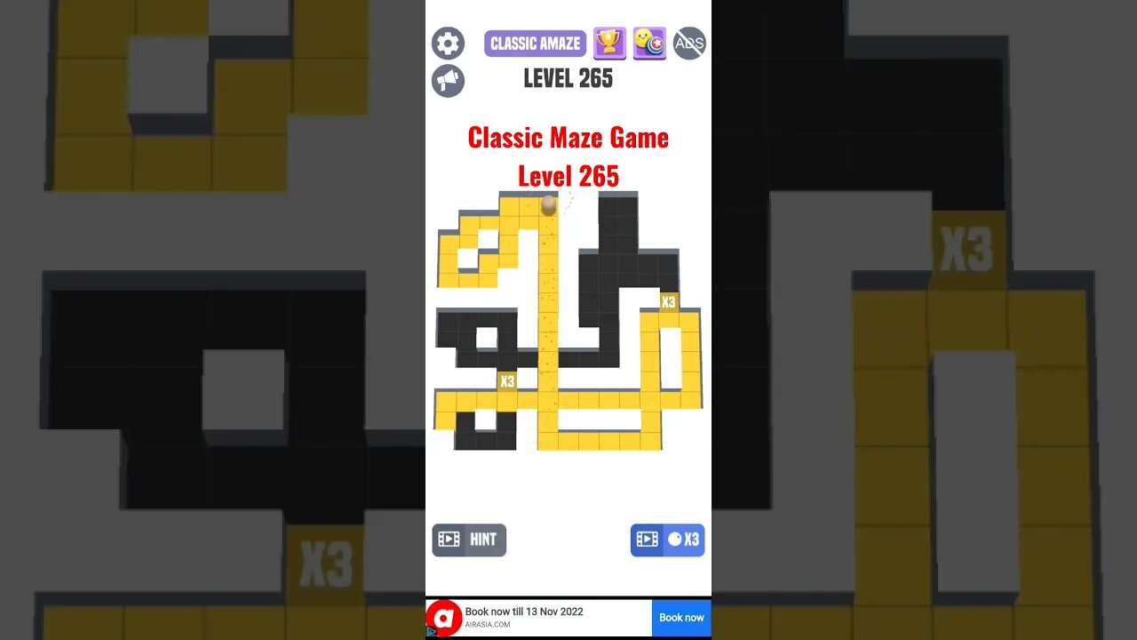 Classic Maze Game Level 265. #shorts