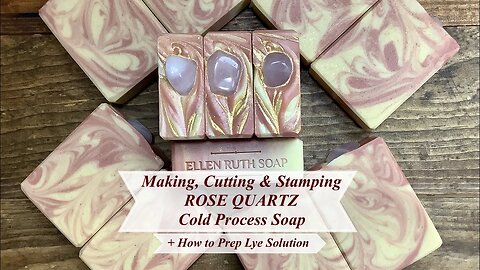 Making ROSE QUARTZ Goat Milk Soap + How to Prep Lye & Steam Tops for Shine | Ellen Ruth Soap