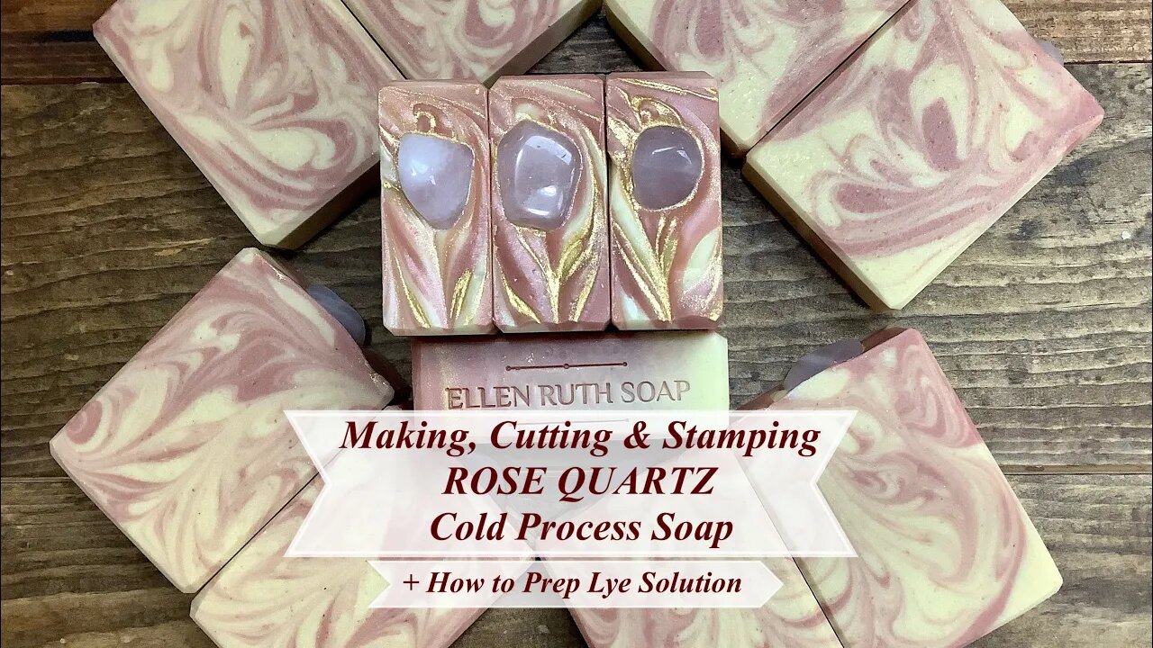 Making ROSE QUARTZ Goat Milk Soap + How to Prep Lye & Steam Tops for Shine | Ellen Ruth Soap