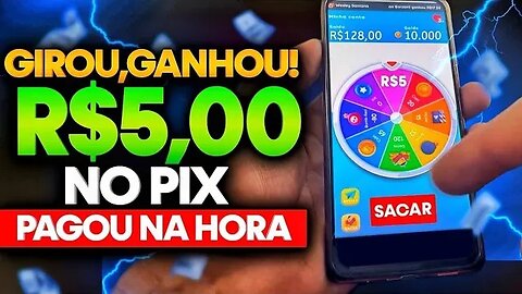 🎡 GIRE A ROLETA pra GANHAR até R$5,00 NO PIX TODO DIA-Novo App de Jogo que Ganha Dinheiro de verdade