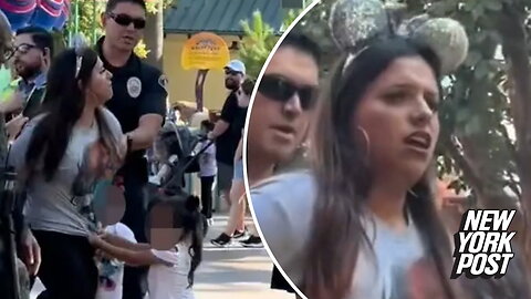 Disneyland mom hauled out in cuffs alongside hysterical children she tried sneaking into park without paying