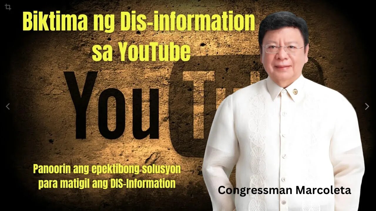 Congressman Marcoleta Biktima ng Disinformation sa YouTube