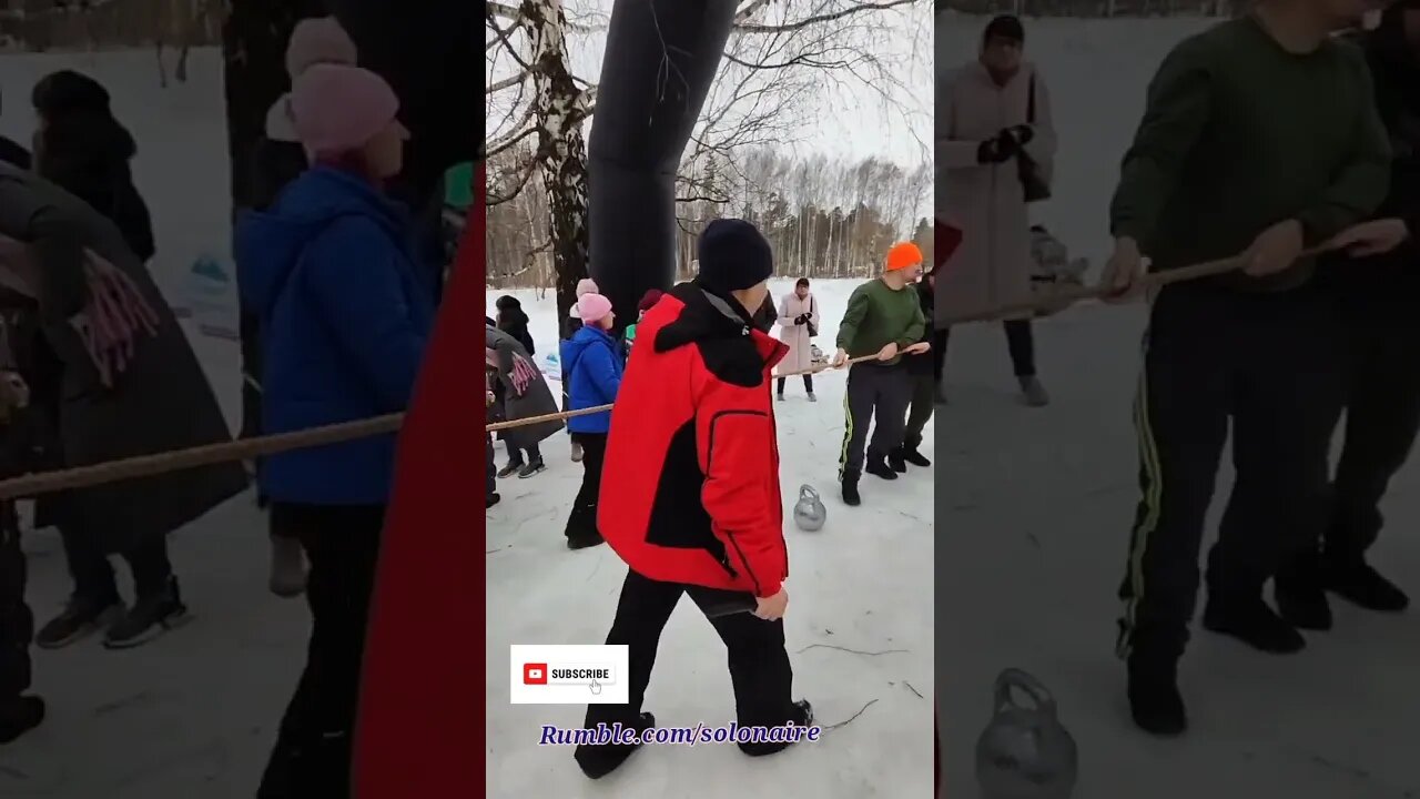 My Ice Team WON Tug of War Game in Kostrama @Solomonaire