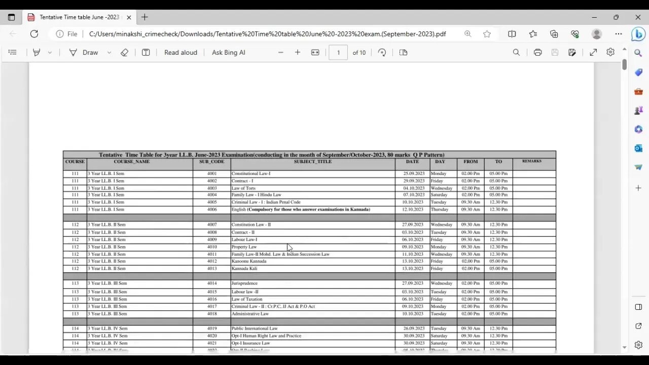 KSLU Semester examination Time Table is out | Tentative or Final ? Real or Fake?