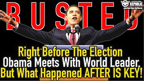 BUSTED! RIGHT BEFORE THE ELECTION OBAMA MEETS WITH WORLD LEADER, BUT WHAT HAPPENED AFTER IS KEY!