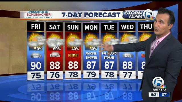 Latest Weather Forecast 11 p.m. Thursday