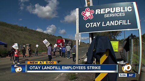 Employees at Otay Landfill Strike