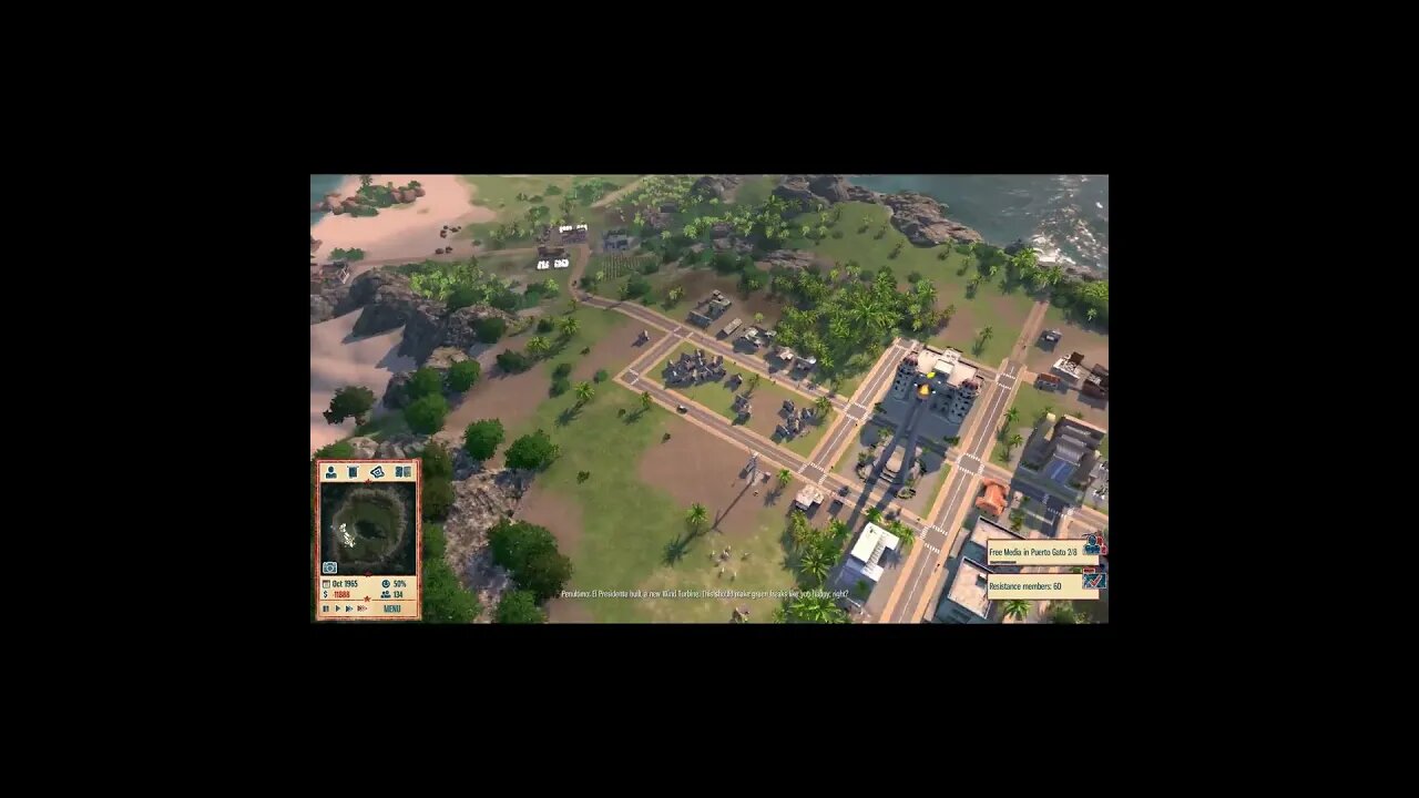 Tropico 4 El Presidente Builds A Wind Turbine #Shorts