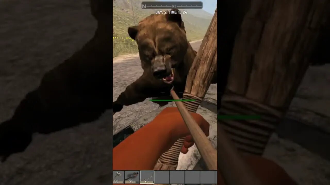 SCARY Bear Attacking A Car! Car EXPLODES! #bear #attack #shorts #7DTD