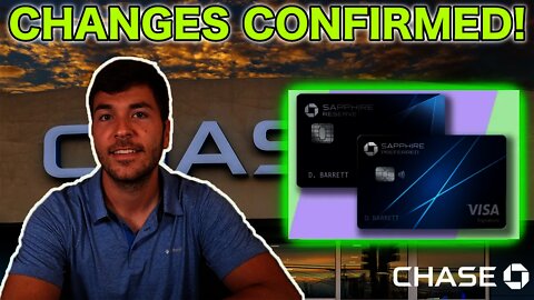 CHASE SAPPHIRE UPGRADES CONFIRMED! (BEGINNING AUGUST 16, 2021)