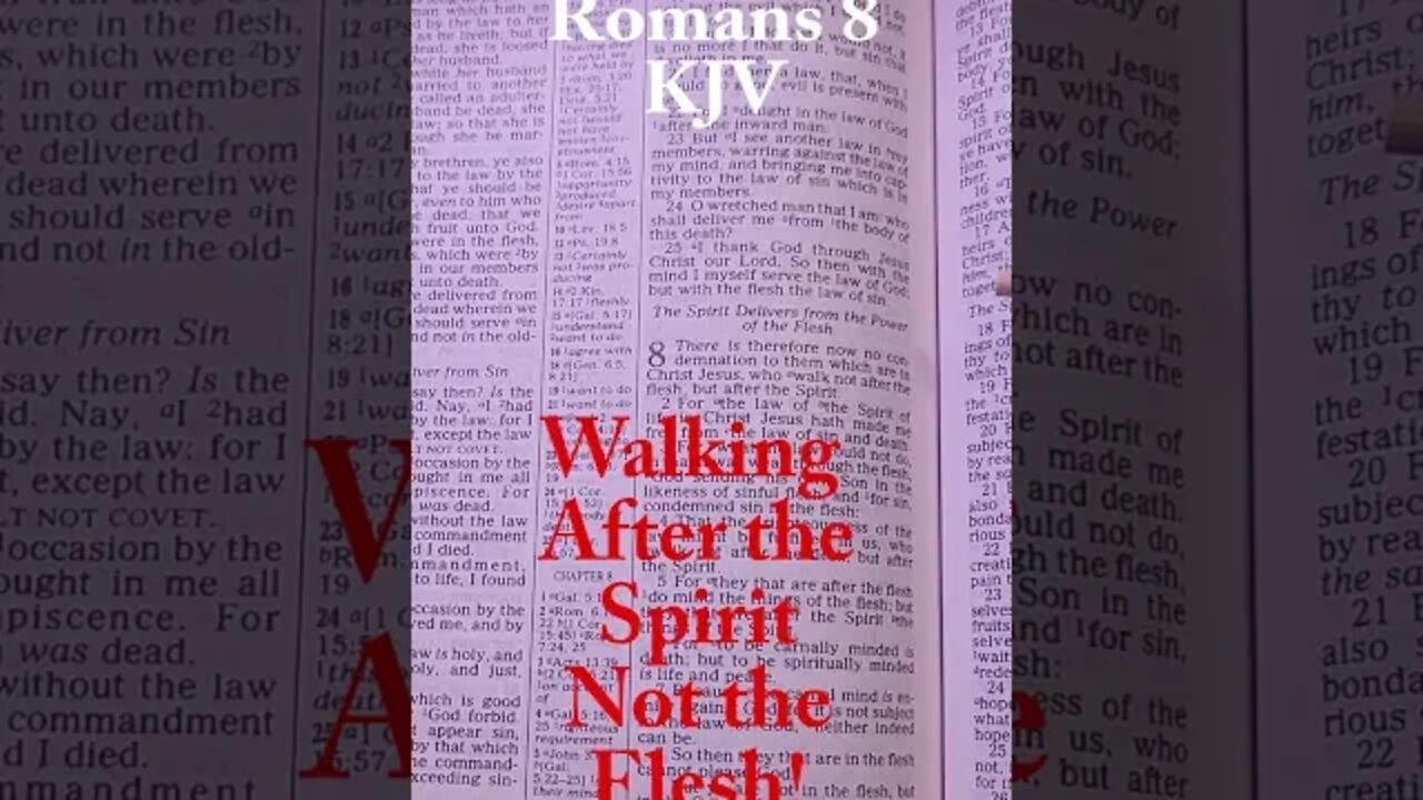 Walking After the Spirit Not the Flesh | Romans 8 KJV #shorts #bibleverse #wordofgod