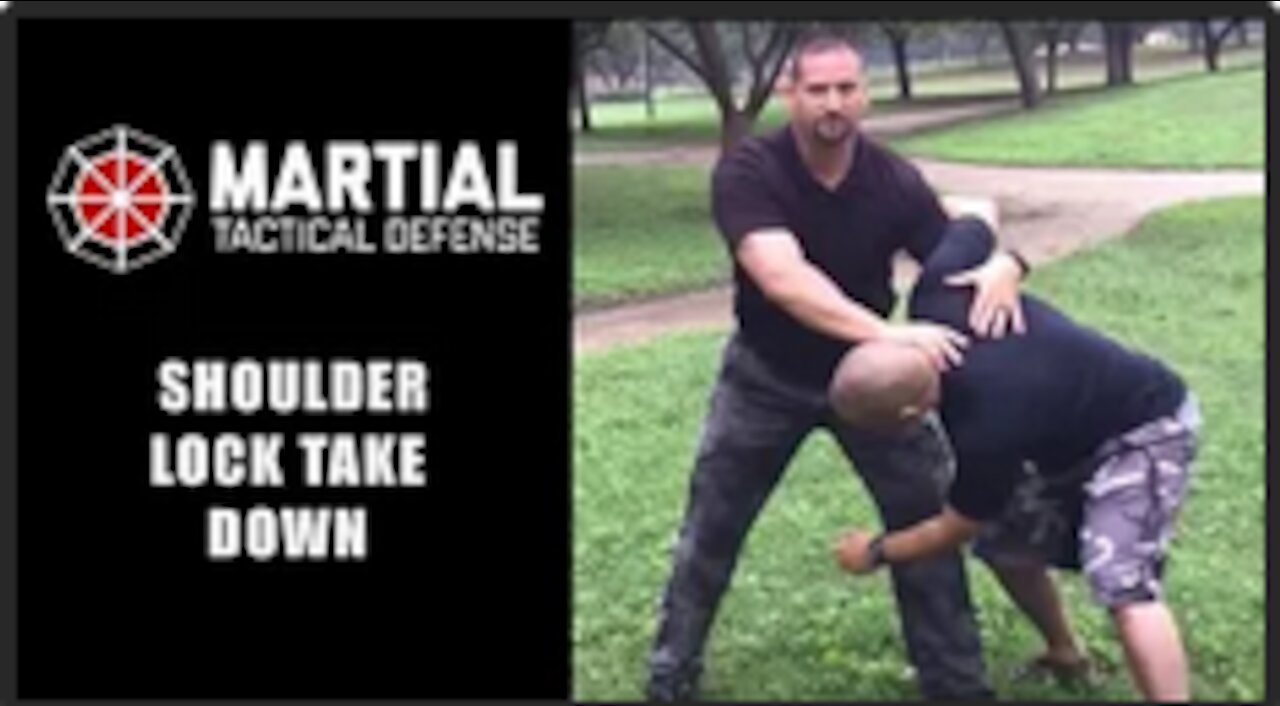 Shoulder lock take down