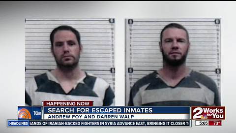 Two inmates remain at large after stealing van in Oklahoma