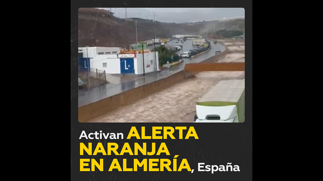 Decretan alerta naranja en Almería por fuertes lluvias