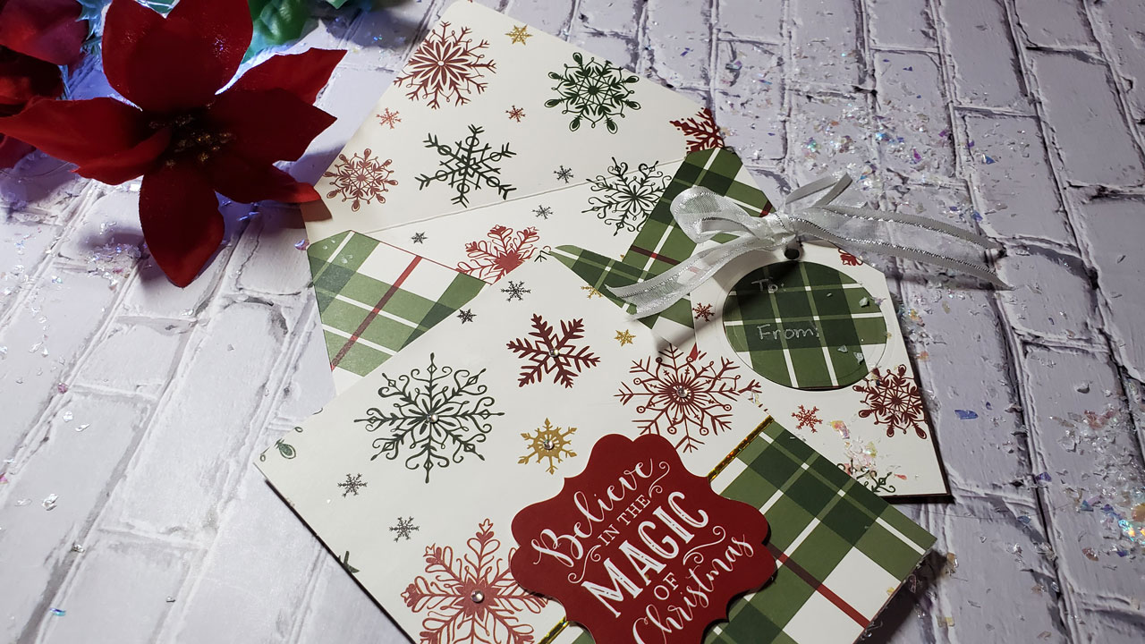 Christmas Card, Envelope, and Gift Tag