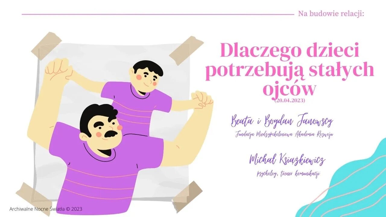 Na budowie relacji: Dlaczego dzieci potrzebują stałych ojców (20.04.2023)