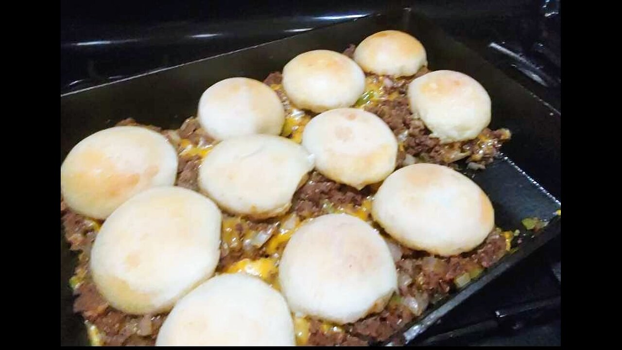 Got Biscuits? Easy Baked Sloppy Joe's Sliders W/BBQ Sauce 🍢🍖🔥