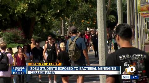 SDSU student exposed to bacterial meningitis