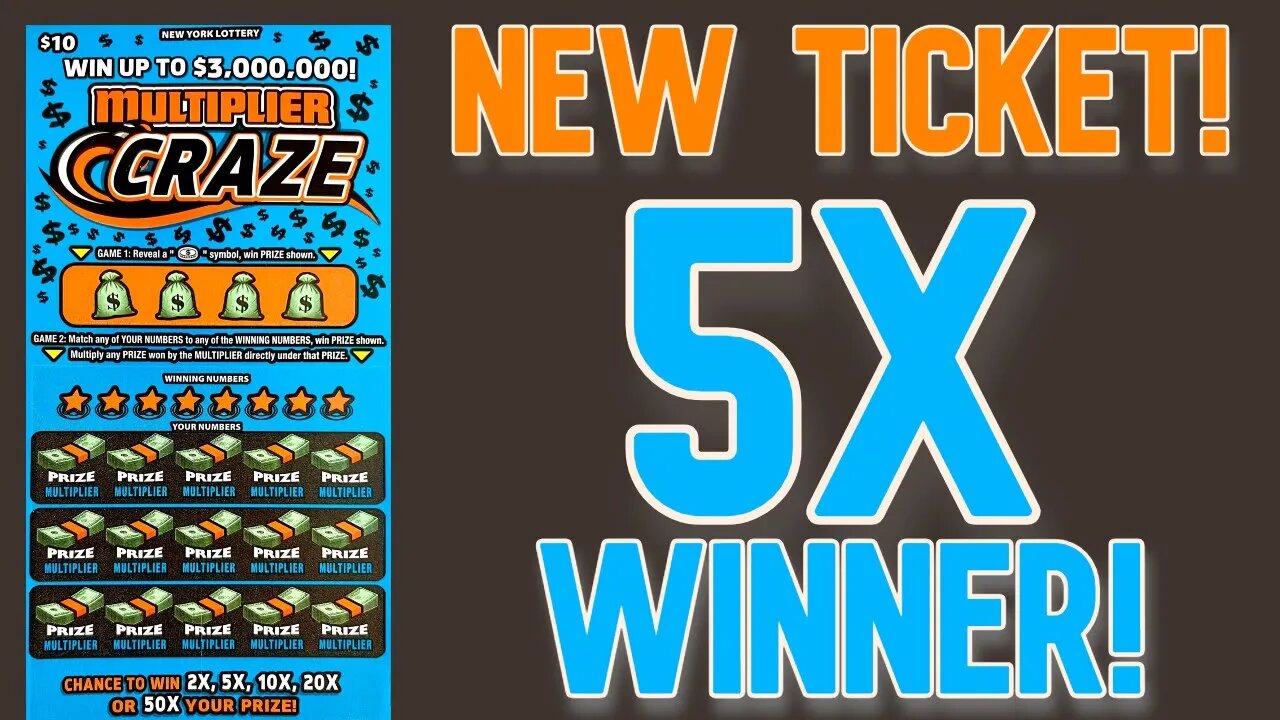 Found a MULTIPLIER on this BRAND NEW Scratch Off Ticket! | Multiplier CRAZE | New York Lottery