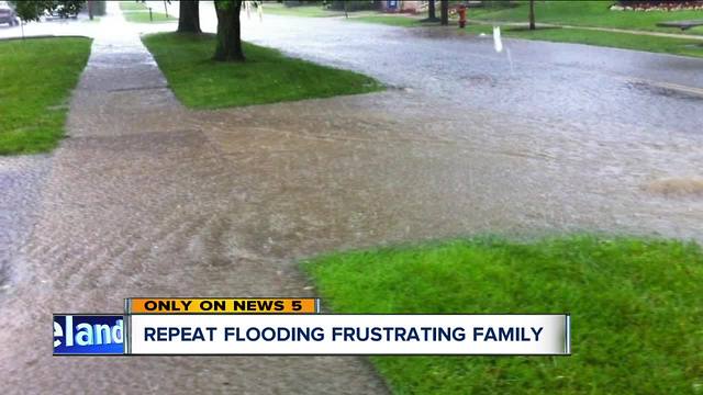 Frustrated Bedford homeowner pins frequent flooding on nearby University Hospitals parking lot