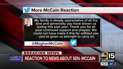 Senator McCain discontinues medical treatment