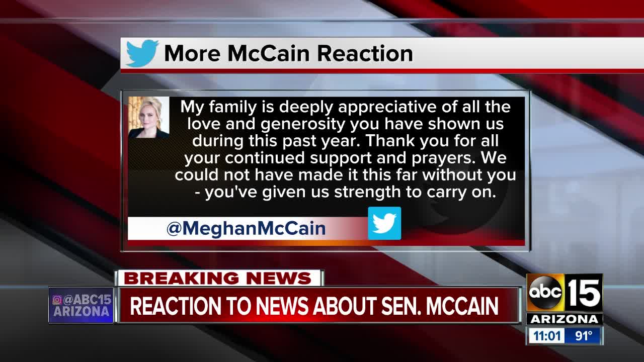 Senator McCain discontinues medical treatment