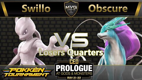 Swillo (Mewtwo) vs. NG Obscure (Suicune) - Pokkén Losers Quarters - CEO Prologue