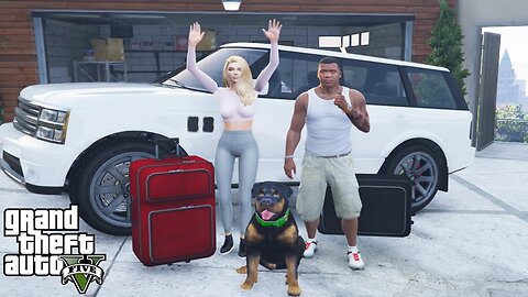 Franklin And Loading Screen Girl's Road Trip in GTA 5 (funny)