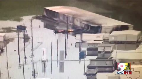 Explosions at flooded chemical plant in Texas