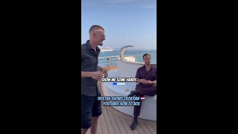 Tristan Tate Shows Croatian Youtuber How To Box