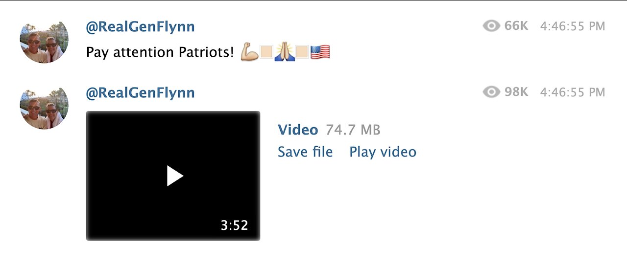 May 25 2021 - Message From General Flynn "Pay Attention Patriots!"