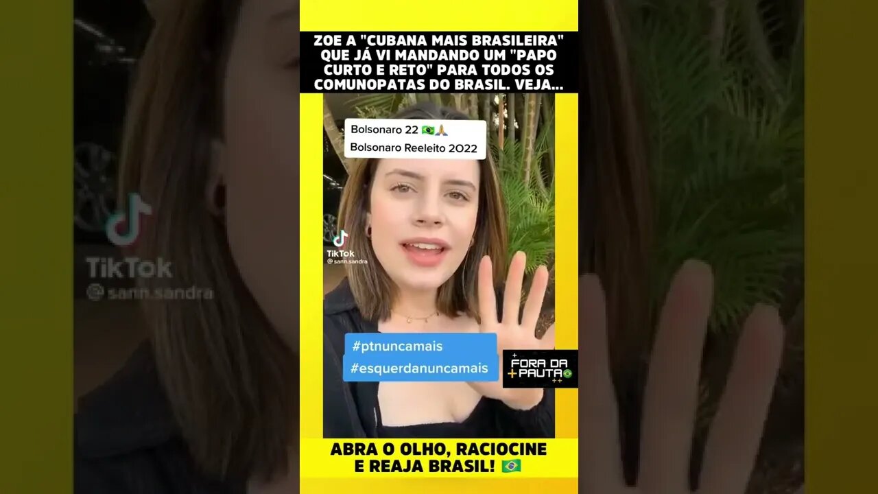 ZOE MARTÍNEZ MANDA UM PAPO RETO PRA QUEM É CONTRA #bolsonaro ! #shorts