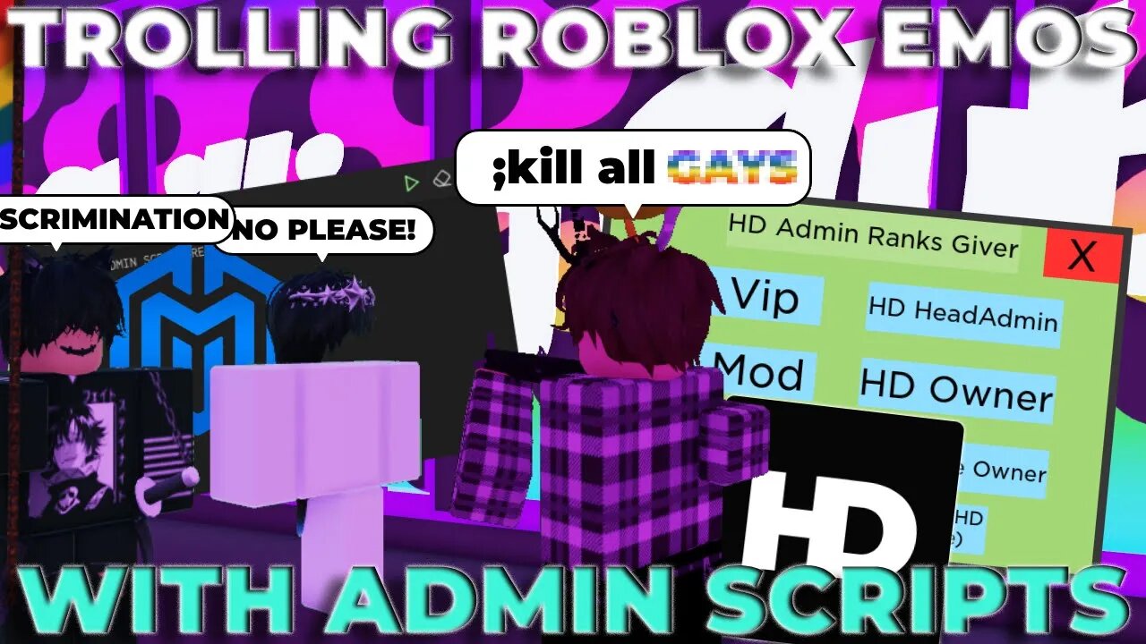 Banned Roblox Emos With HD Admin Script [*SCRIPT IN DESCRIPTION*] [FREE]