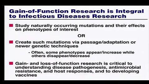 Dr. Fauci Gain Of Function 2012 Lecture