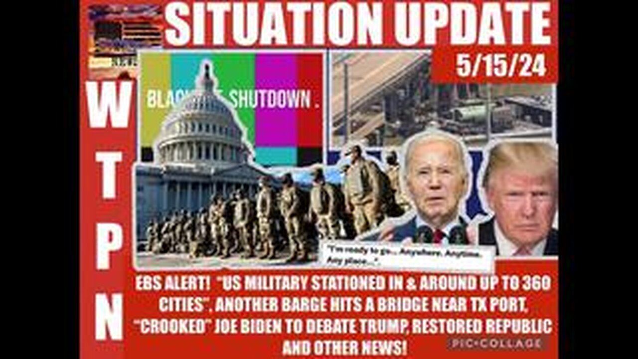 SITUATION UPDATE: EBS ALERT! "US MILITARY STATIONED IN & AROUND UP TO 360 CITIES!" ANOTHER BARGE HIT