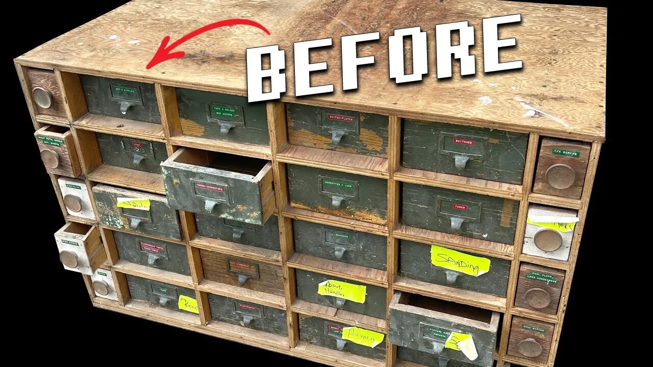 The MOST Drawers I've Ever Restored.. Rustic Apothecary Restoration